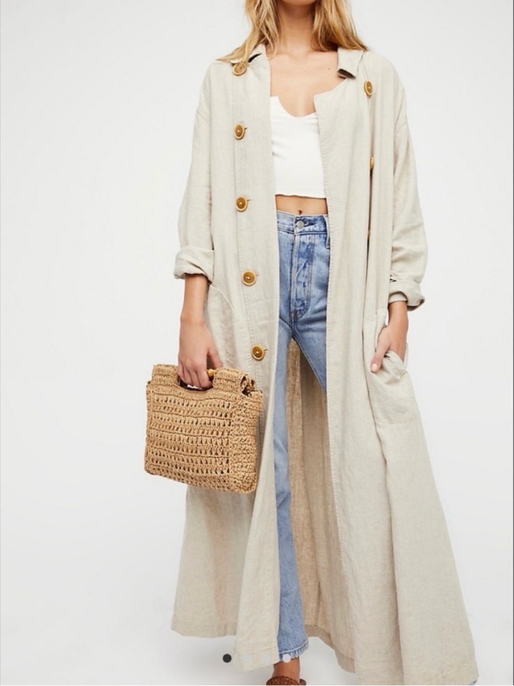 Free People Sweet Melody Trench Coat size XS